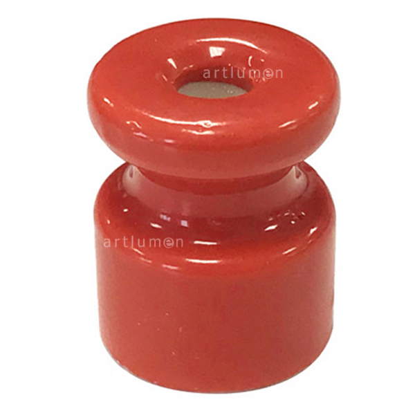Isolator aus Porzellan rot