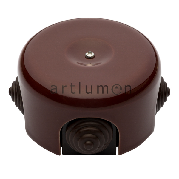 Kabelgehäuse Porzellan braun