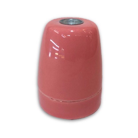 Lampenfassung glatt Porzellan Rosa