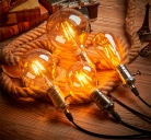 LED Glühbirne Globe 95mm bernstein 7W